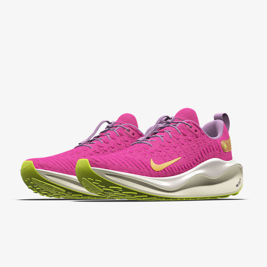 Nike free rn pink and yellow best sale